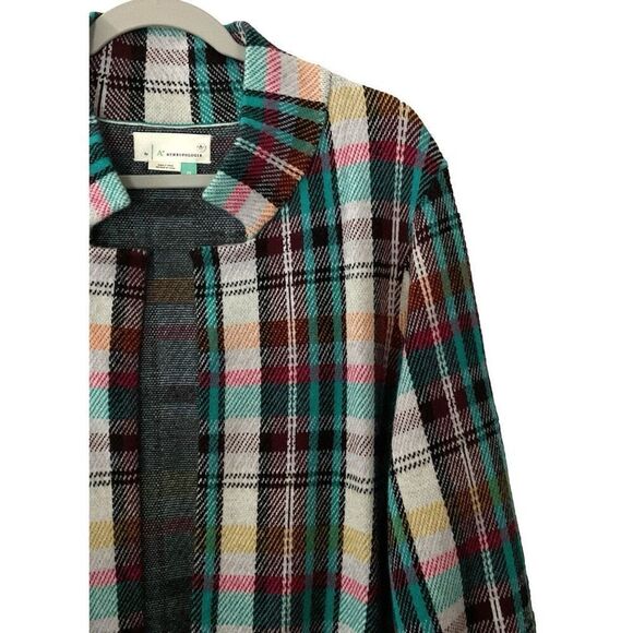 Anthropologie Plaid Jacket/Blazer with Bell Sleeves 2X  NWOT - Picture 2 of 6